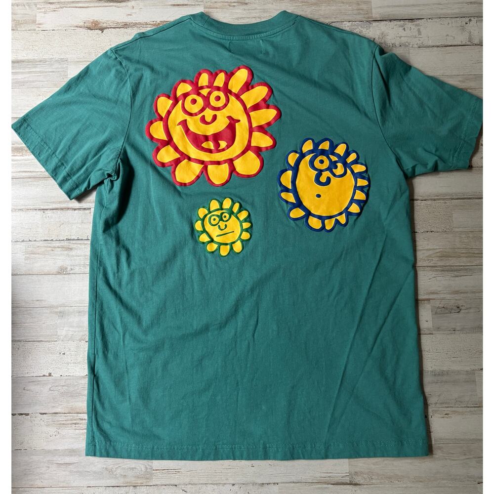 Keith Haring x Shoe Palace Men’s Black t shirt Smiley Flower Graphic Tee XL